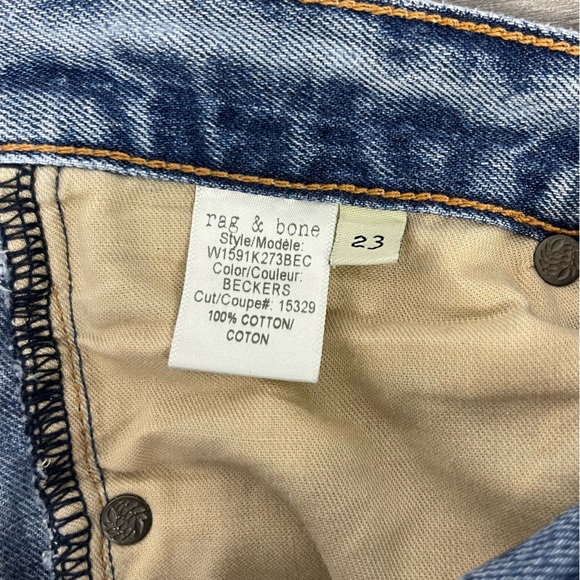 Rag & Bone New York Boyfriend Distressed Beckers Blue Denim Jeans Slouchy Y2K 23 - Picture 11 of 16